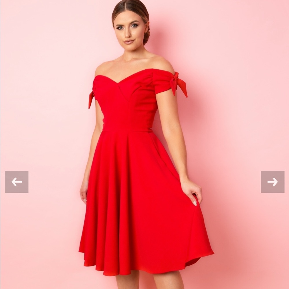 Pretty Dress Company Fatale Bow Midi Dress